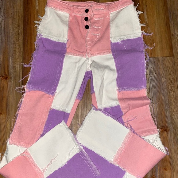 High Wasted Spliced Jeans - Picture 2 of 2